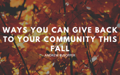 Ways You Can Give Back to Your Community This Fall